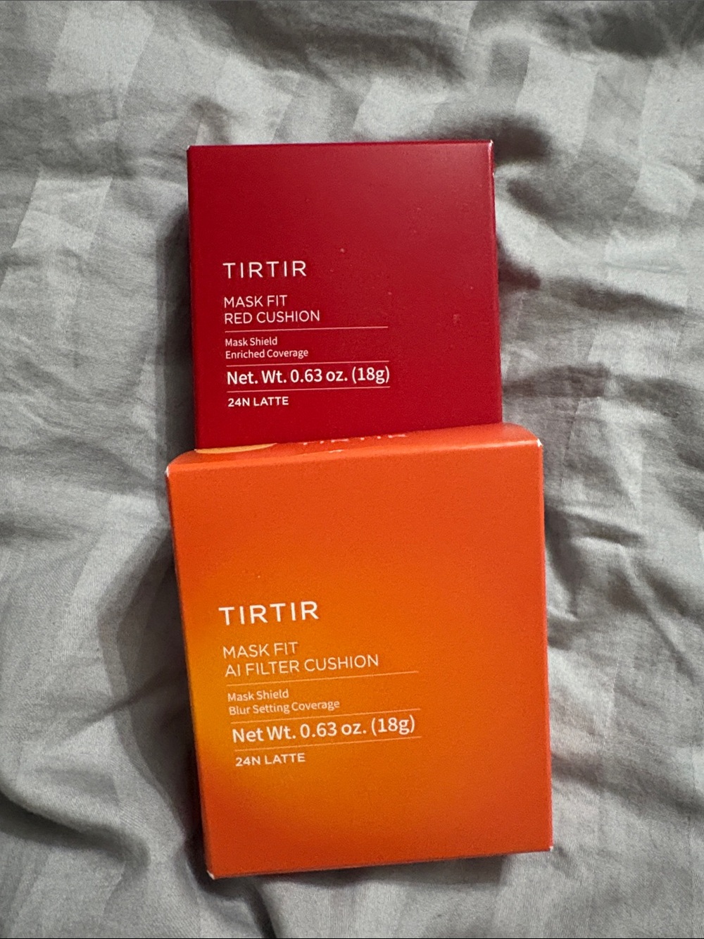 TIRTIR Mask Fit Cushion Duo – Red & Orange Shades (24N Latte)